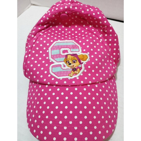 Paw Patrol Skye Pink Polkadot Hat Nickelodeon Youth Girls OSFM 2018 Embroidered - Picture 10 of 10